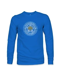 1863FC Men's Blue Leicester City Color Badge Long Sleeve T-Shirt