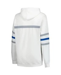 Mitchell & Ness Women's White Detroit Lions Plus Head Coach Throwback Pullover Hoodie
