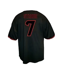 Fanatics Men's C.j. Stroud Black Houston Texans Big Tall Baseball Button-Up Shirt
