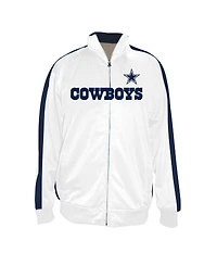 Fanatics Men's White Dallas Cowboys Big Tall Tricot Full-Zip Track Jacket