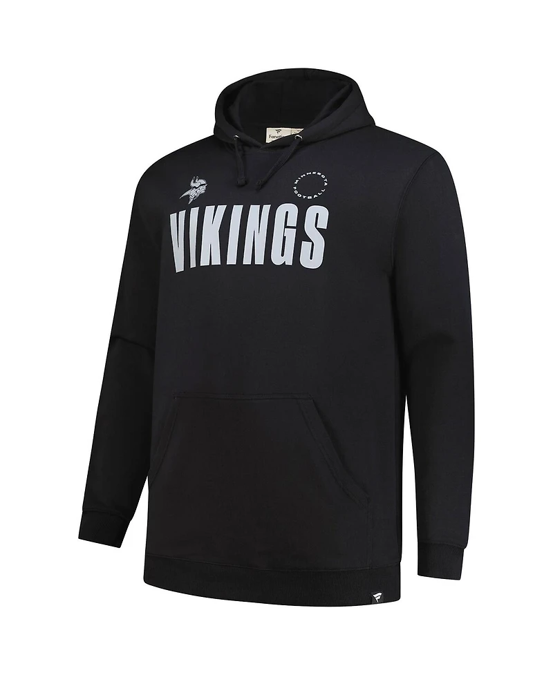 Fanatics Men's Black Minnesota Vikings Big Tall Chip Shot Hoodie