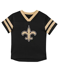 Outerstuff Toddler 2-Piece Black/Vegas Gold New Orleans Saints Red Zone V-Neck T-Shirt and Pants Set
