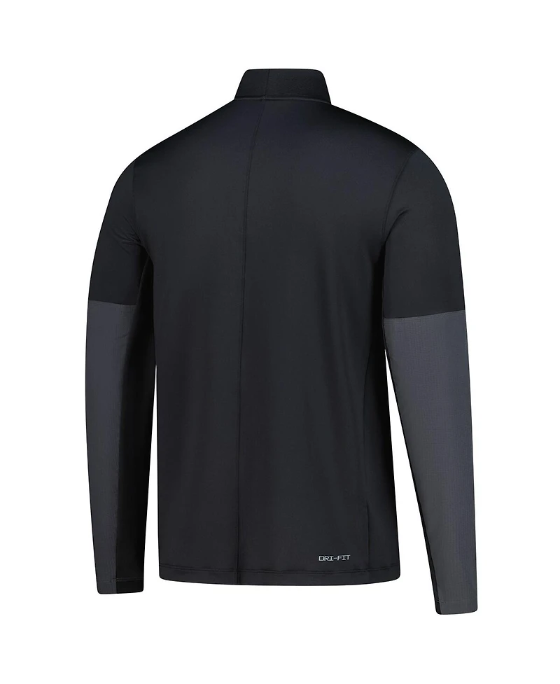 Nike Men's Black Purdue Boilermakers Dri-fit Half-Zip Pullover Sweatshirt