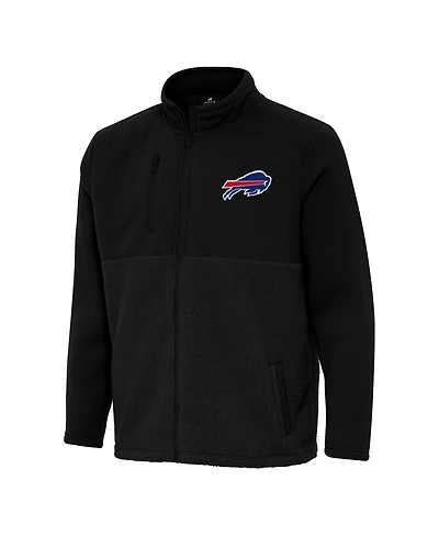 Antigua Men's Black Buffalo Bills Daily Fused Full-Zip Jacket