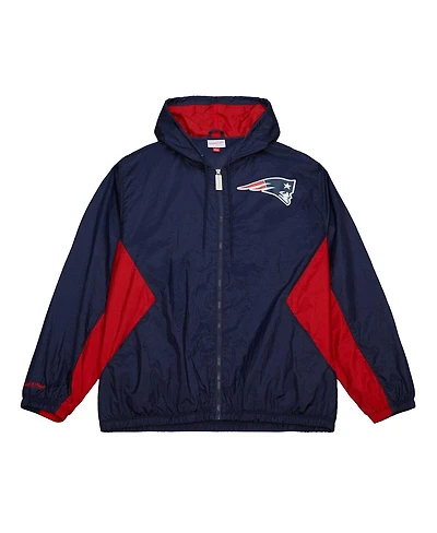 Mitchell & Ness Men's Navy New England Patriots Playmaker Full-Zip Windbreaker Jacket