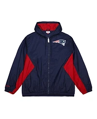 Mitchell & Ness Men's Navy New England Patriots Playmaker Full-Zip Windbreaker Jacket