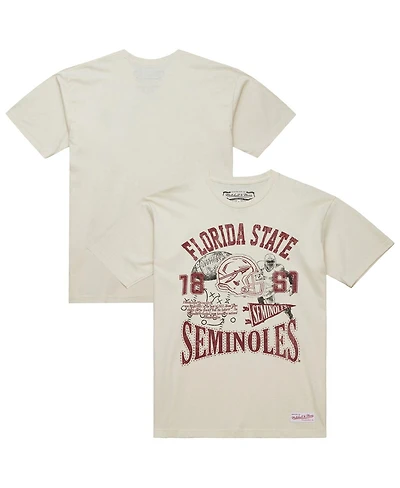 Mitchell & Ness Men's Cream Florida State Seminoles Heritage Scholar T-Shirt