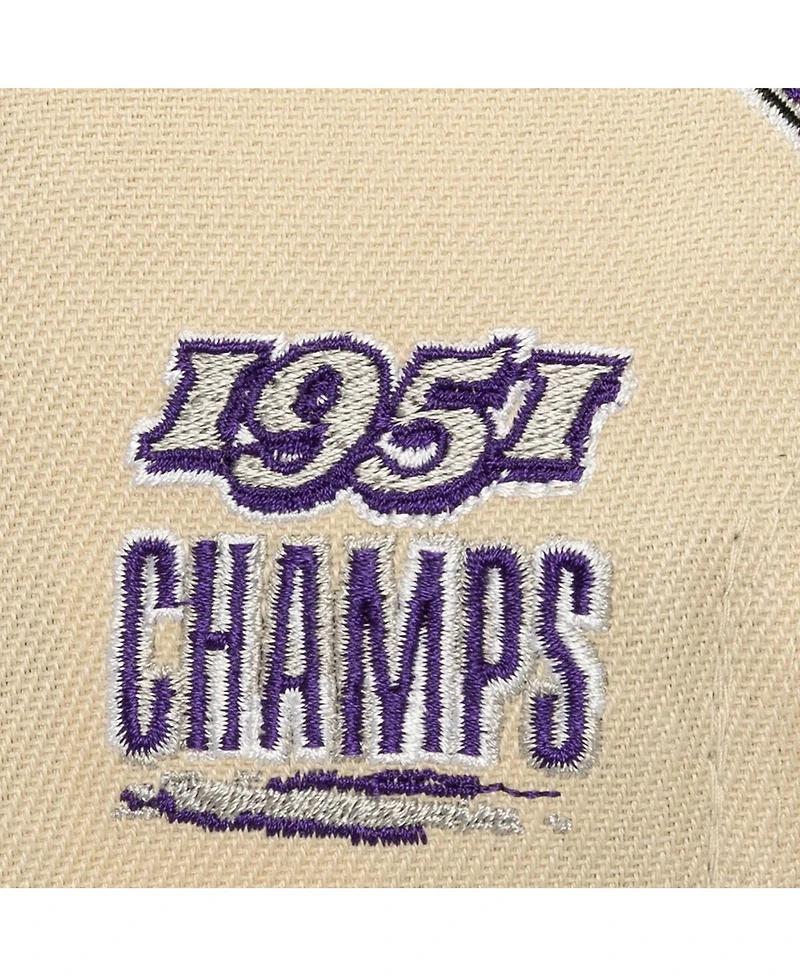 Mitchell & Ness Men's Cream/Purple Sacramento Kings Nba Champions Soul Legacy Defined Pro Crown Snapback Hat