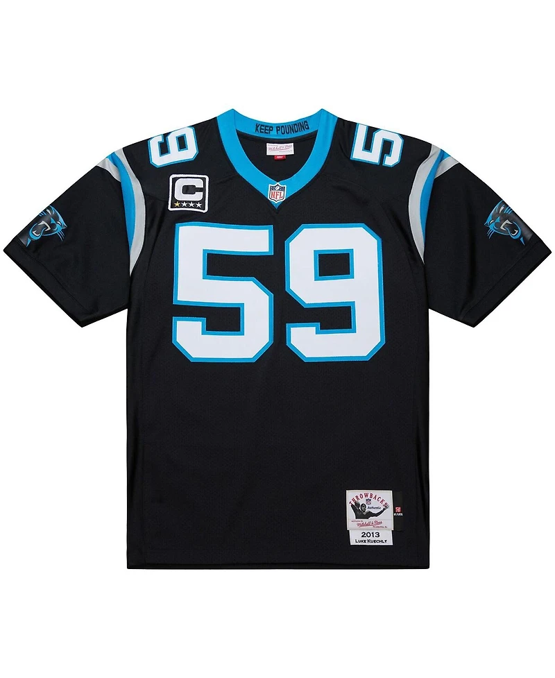 Mitchell & Ness Men's Luke Kuechly Black Carolina Panthers 2013 Authentic Throwback Retired Player Jersey