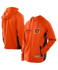 New Era Men's Orange Cincinnati Bengals Combine Authentic Raglan Scuba Full-Zip Hoodie