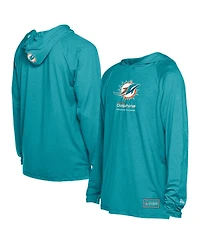 New Era Men's Aqua Miami Dolphins Functional Fandom Hoodie