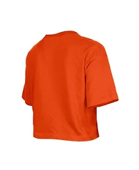 New Era Girls Orange Cincinnati Bengals Flip Sequin Boxy T-Shirt