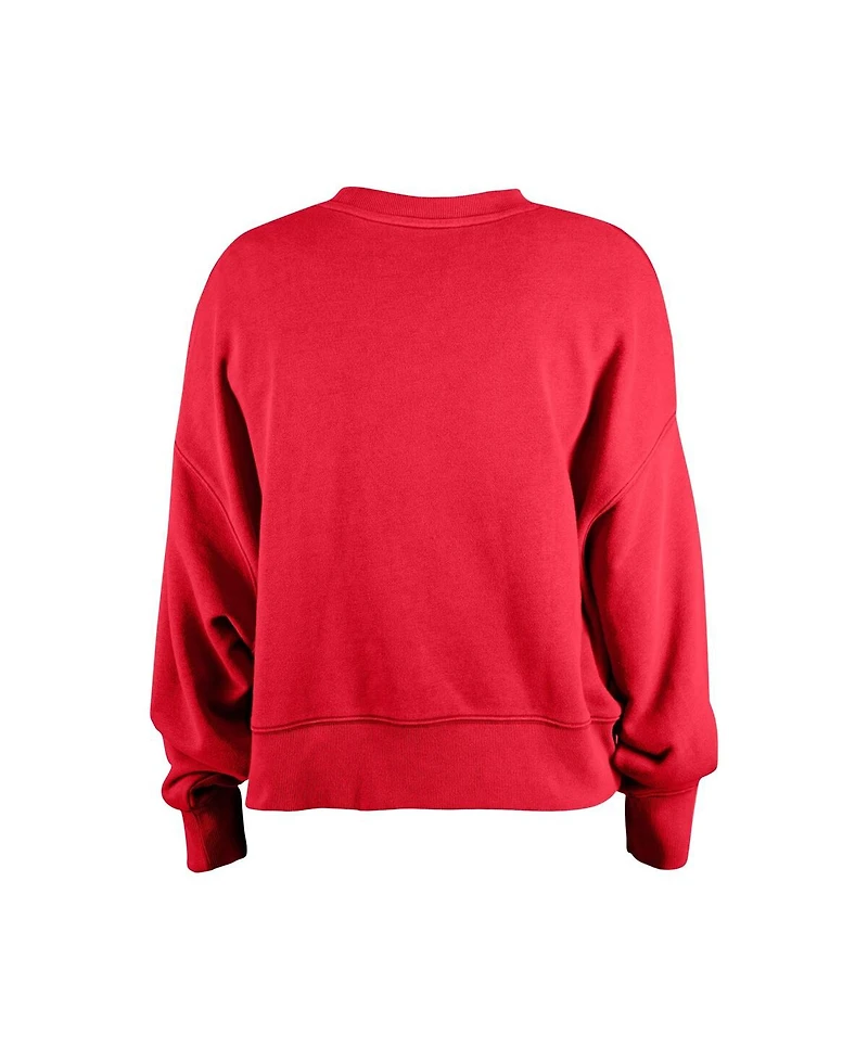 New Era Girls Red Kansas City Chiefs Flip Sequin Sweatshirt