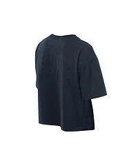 New Era Women's Navy York Yankees Boxy Foil Logo T-Shirt