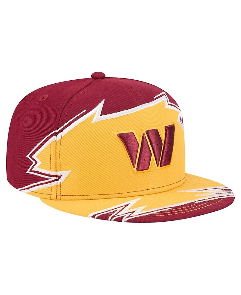 New Era Men's Burgundy/Gold Washington Commanders Break 59FIFTY Fitted Hat