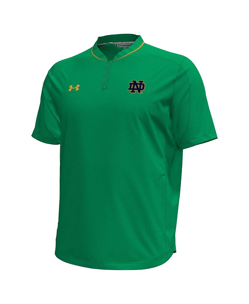 Under Armour Men's Green Notre Dame Fighting Irish Motivate Quarter-Zip Performance Sweatshirt