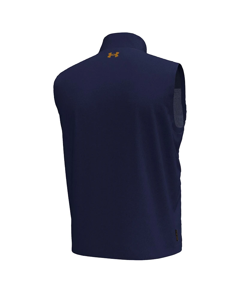 Under Armour Men's Navy Notre Dame Fighting Irish Drive Pro Storm Full-Zip Sweater Vest