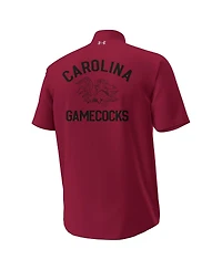 Under Armour Men's Garnet South Carolina Gamecocks Gameday Armourfuse Camp Button-Up Shirt