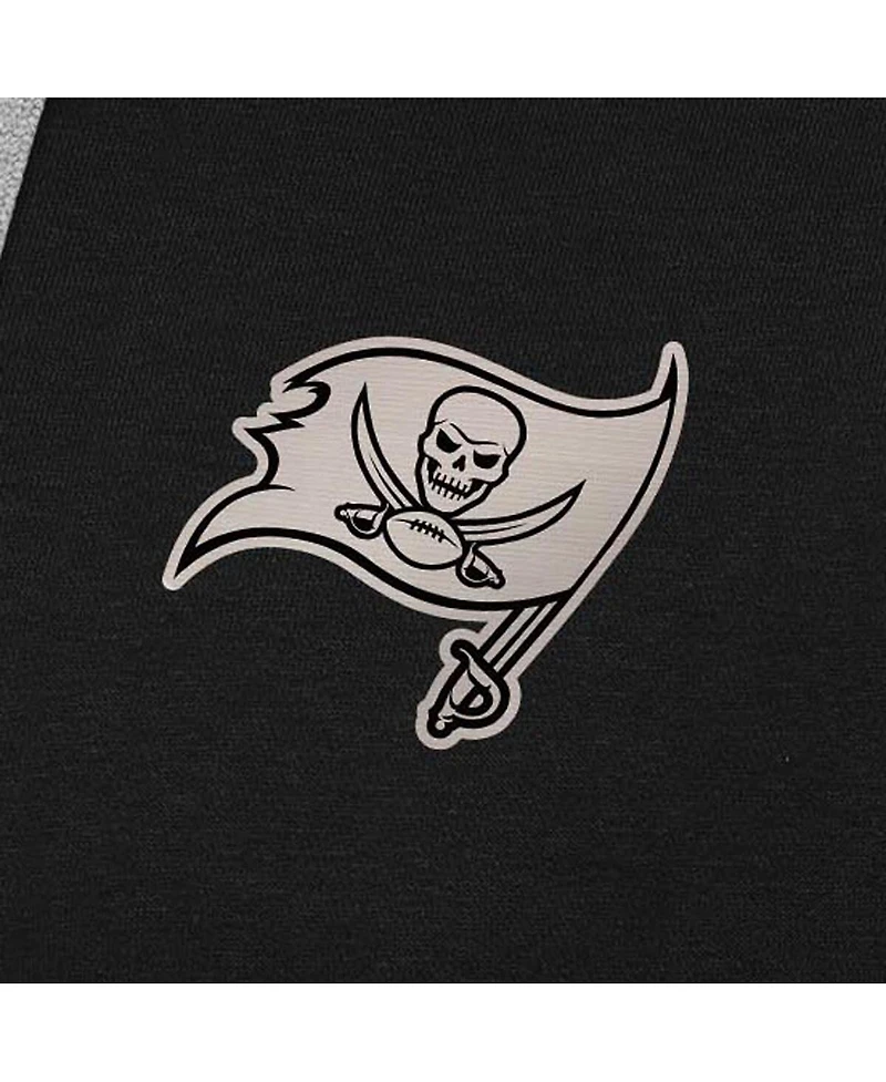 Antigua Men's Black Tampa Bay Buccaneers Brushed Carbon Victory Pullover Hoodie