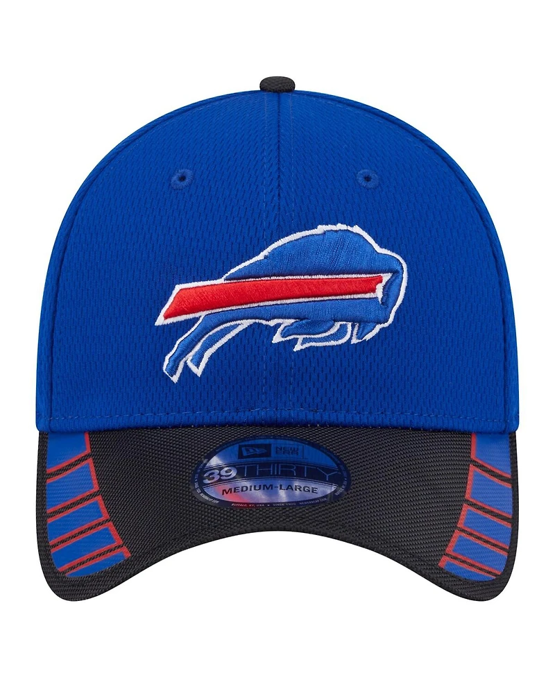 New Era Men's Royal Buffalo Bills Visor Hit 39THIRTY Flex Hat