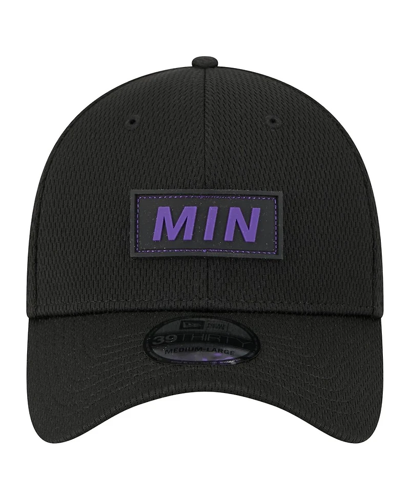 New Era Men's Black Minnesota Vikings Scoreboard 39THIRTY Flex Hat