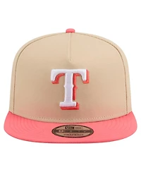 New Era Men's Light /Light Beige Texas Rangers Color Pack A-Frame 9FIFTY Snapback Hat