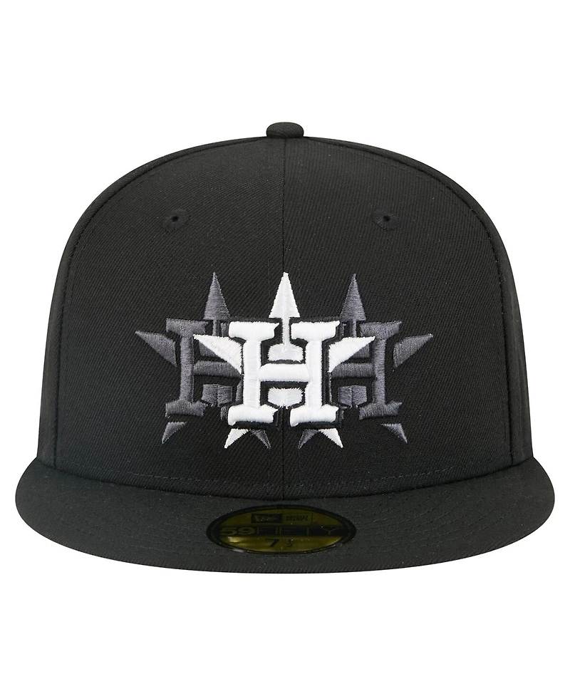 New Era Men's Black Houston Astros Tri-Hit 59FIFTY Fitted Hat