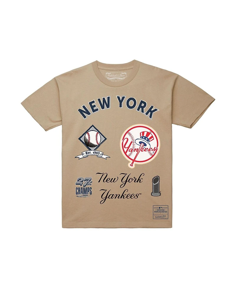Mitchell & Ness Men's Cream New York Yankees Legacy Defined T-Shirt
