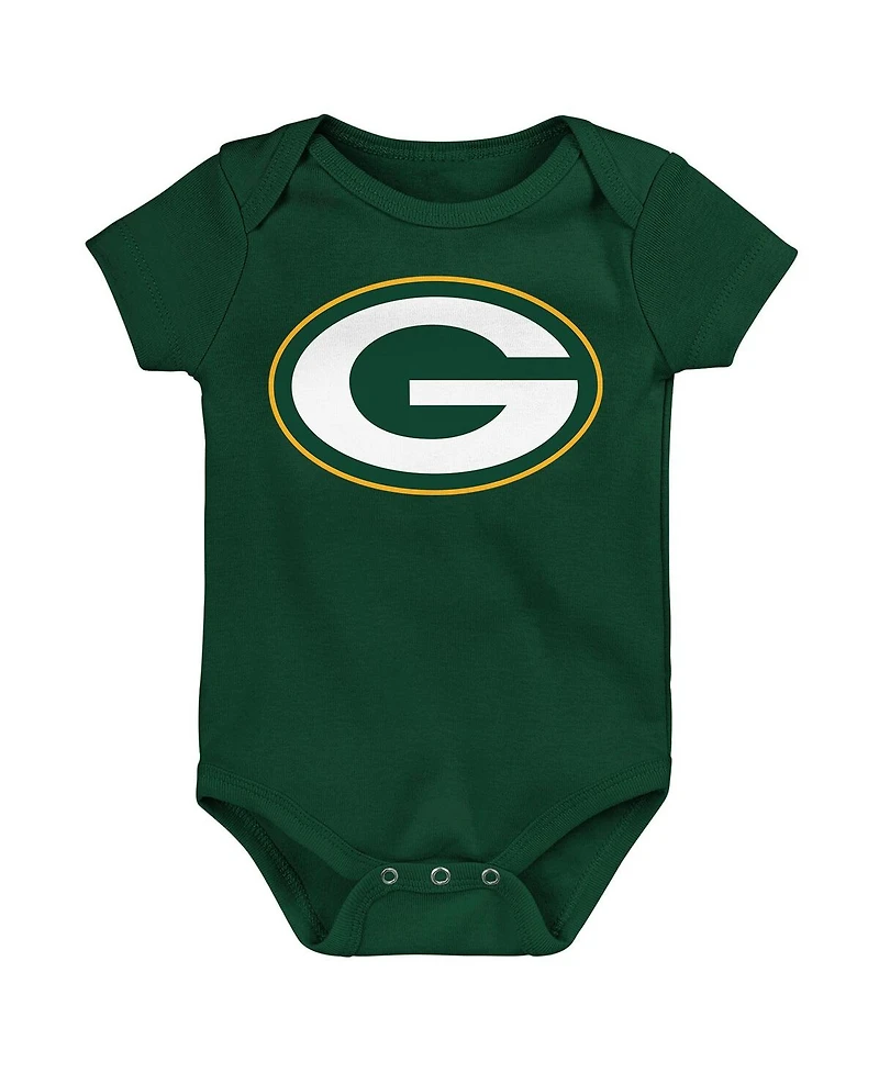 Outerstuff Newborn 3-Piece Green Bay Packers Little Tike Bodysuit Set