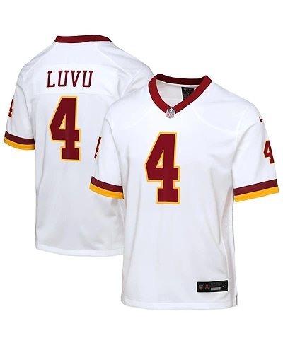 Nike Big Boys and Girls Frankie Luvu White Washington Commanders Game Super Bowl Era Jersey