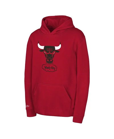 Mitchell & Ness Toddler Red Chicago Bulls Retro Logo Pullover Hoodie