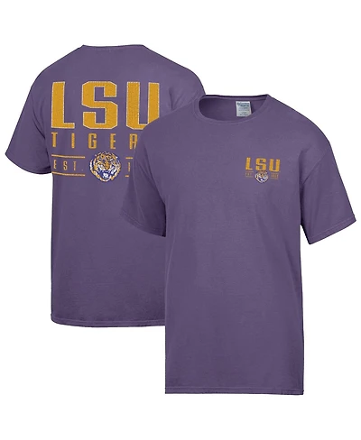 ComfortWash Men's Purple Lsu Tigers Big Name T-Shirt