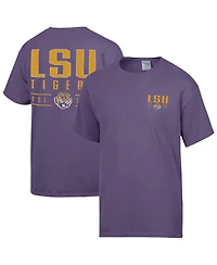 ComfortWash Men's Purple Lsu Tigers Big Name T-Shirt