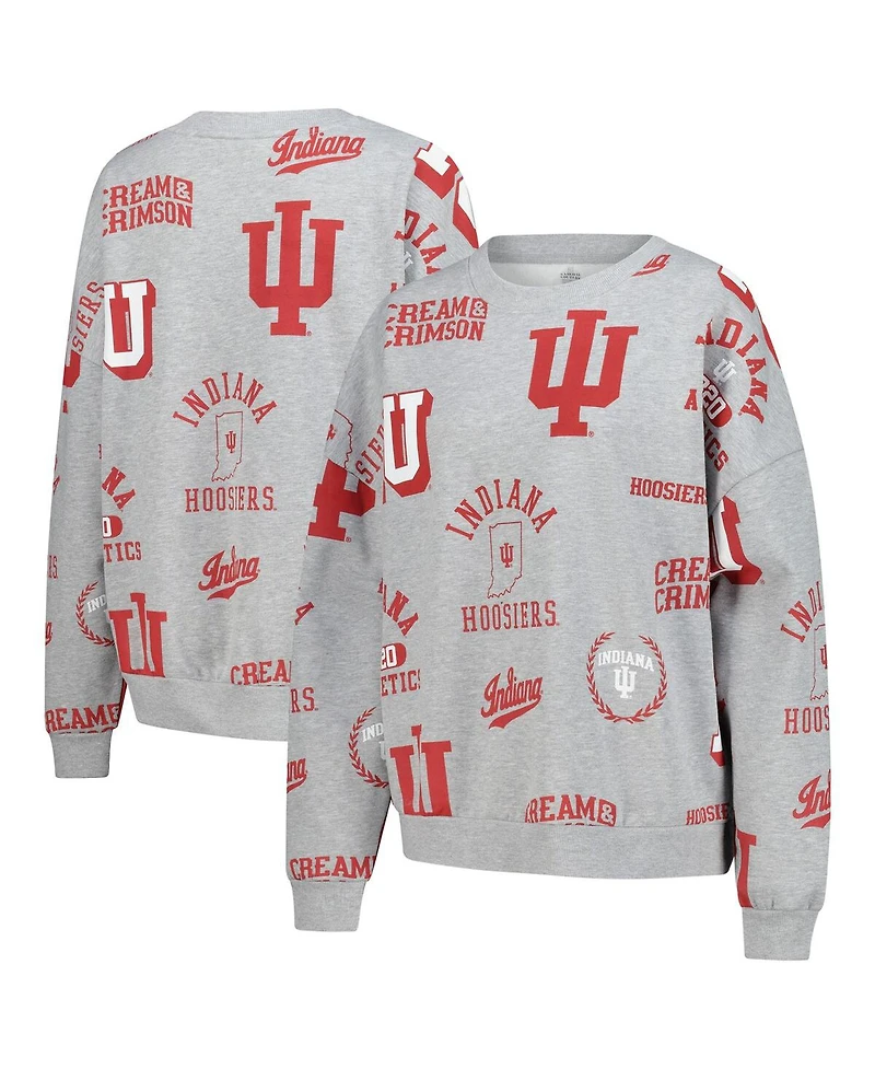 Gameday Couture Women's Heather Gray Indiana Hoosiers Always on Repeat Fleece Sweatshirt
