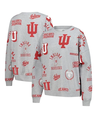 Gameday Couture Women's Heather Gray Indiana Hoosiers Always on Repeat Fleece Sweatshirt