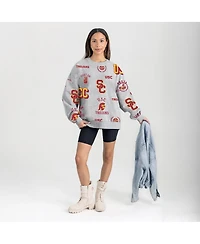 Gameday Couture Women's Gray Usc Trojans Always on Repeat Fleece Sweatshirt