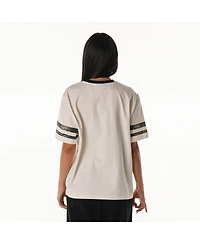 The Wild Collective Women's Cream Philadelphia Eagles Vintage Drop Shoulder Oversized Boyfriend T-Shirt