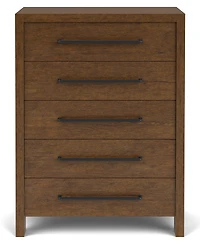 Furniture Davie Cracked Oak Wood 3-Pc. Queen Upholstered Set