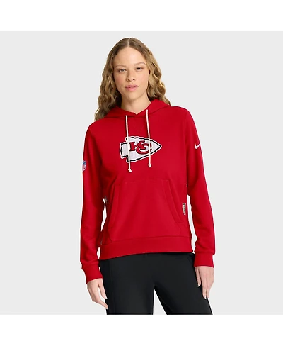 Nike Women's Red Kansas City Chiefs Sideline Standard Issue Initial Home Dri-fit Hoodie