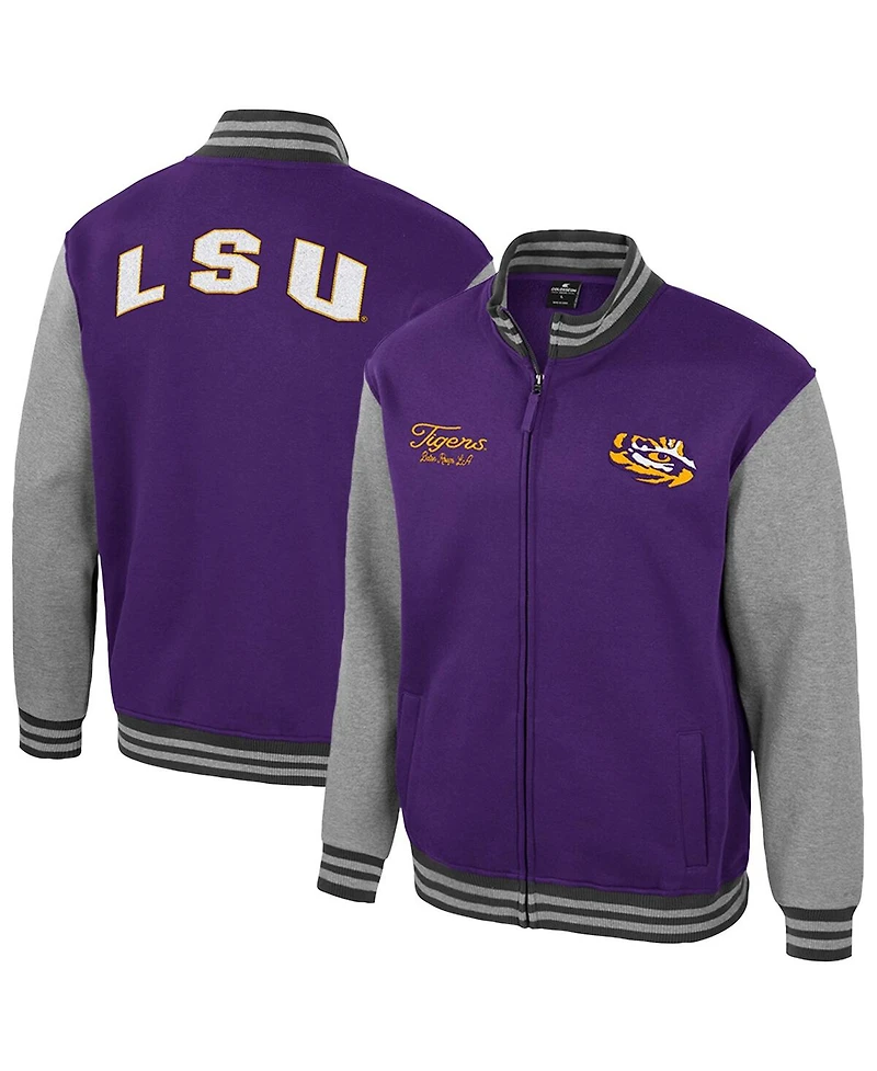 Colosseum Men's Purple Lsu Tigers Ambi-Turner Full-Zip Varsity Jacket