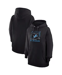 G-iii 4Her by Carl Banks Women's Black Detroit Lions Collage Graphic Fleece Pullover Hoodie