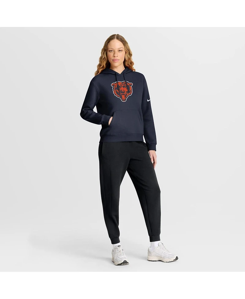 Nike Women's Navy Chicago Bears Club Fleece Pullover Hoodie