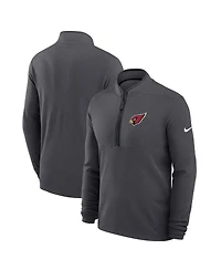 Nike Men's Anthracite Arizona Cardinals Lightweight Victory Dri-fit Half-Zip Pullover Hoodie