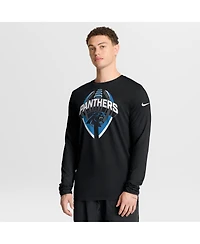 Nike Men's Black Carolina Panthers Primetime Legend Icon Performance Long Sleeve T-Shirt