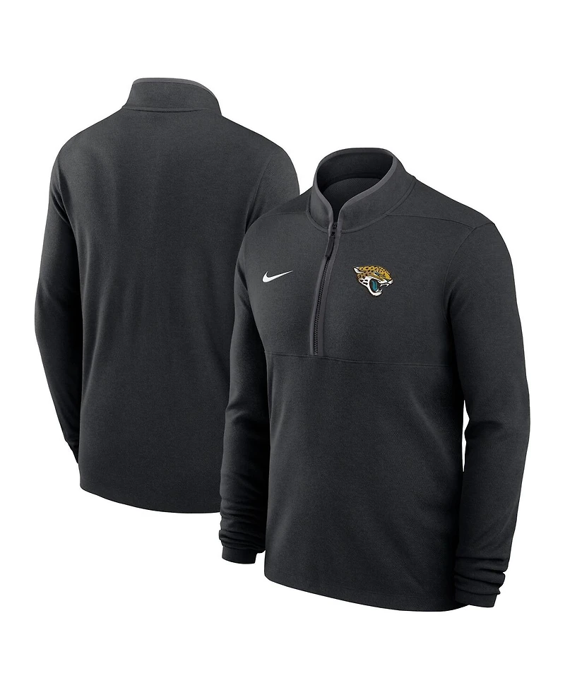 Nike Men's Black Jacksonville Jaguars Lightweight Victory Dri-fit Half-Zip Pullover Hoodie