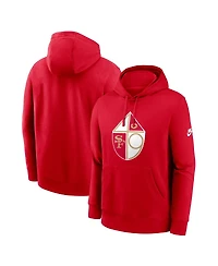 Nike Men's Scarlet San Francisco 49ers Club Fleece Pullover Hoodie