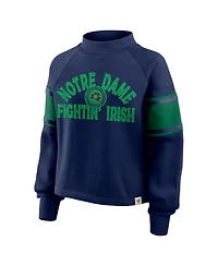 Fanatics Women's Navy Notre Dame Fighting Irish Oversized Hometown Premium Punt Coverage Raglan Pullover Sweatshirt