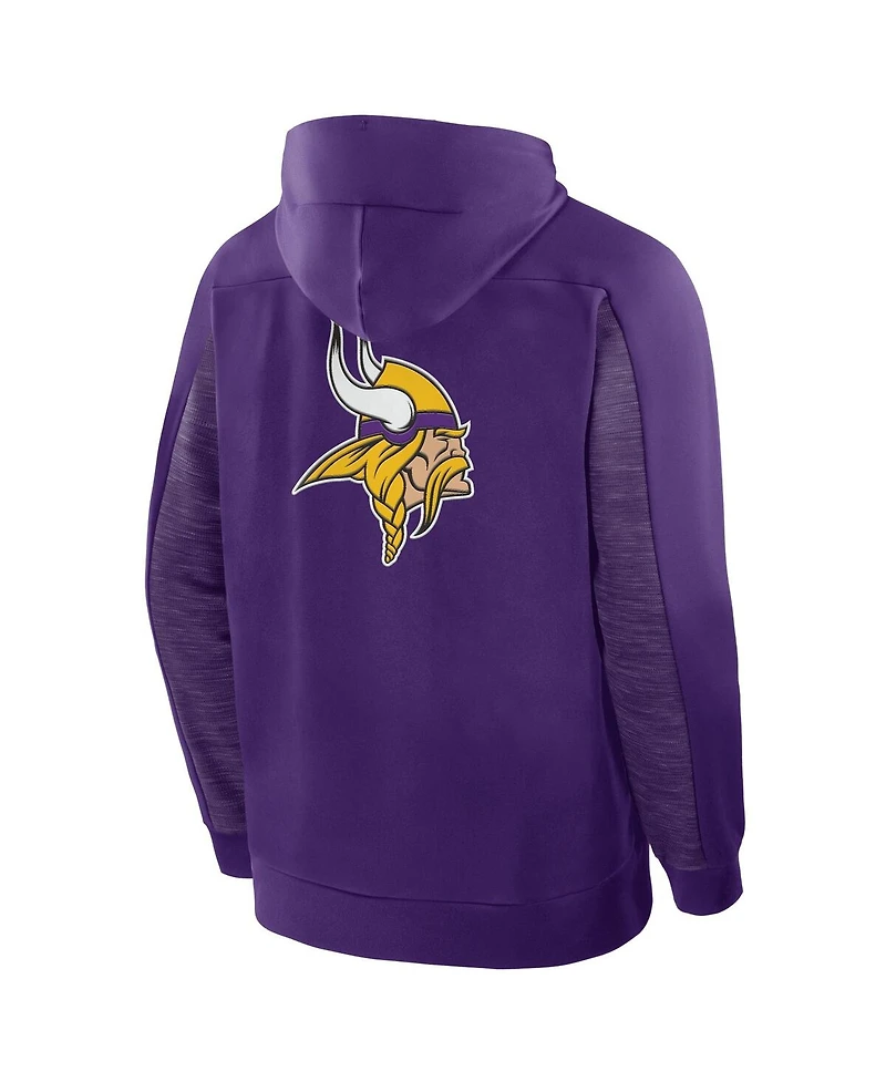 Fanatics Men's Purple Minnesota Vikings Checkdown Pass Full-Zip Hoodie