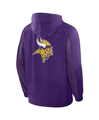 Fanatics Men's Purple Minnesota Vikings Checkdown Pass Full-Zip Hoodie