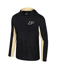 Colosseum Men's Black Purdue Boilermakers Always Sunny Quarter-Zip Hoodie